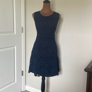 Vince Camuto Midnight Blue Lace Dress Size 14